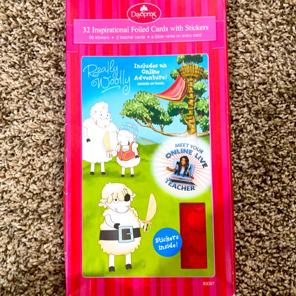 32~Inspirational Cards & 2~Teacher cards & Stickers A bible verse on every cards